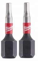 Биты Milwaukee SHOCKWAVE HEX2.5 25мм 2шт 4932430893