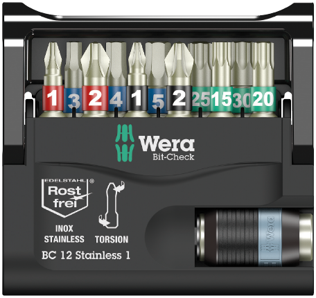 Набор бит Bit-Chek 12 Stainless 1 WERA 05057425001