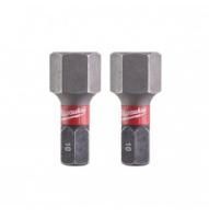 Биты Milwaukee SHOCKWAVE HEX10 25мм 2шт 4932430899
