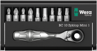 Набор бит с трещоткой 1/4" Zyklop Mini WERA 05073645001