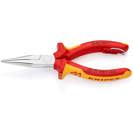 2506160T Плоские круглогубцы с режущими кромками VDE 1000V KNIPEX