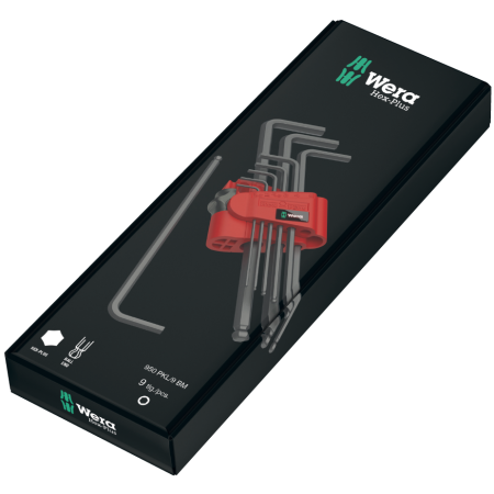 Набор Г-образных ключей (черн., метрич) 950/9 Hex-Plus BlackLaser SB WERA 05073596001