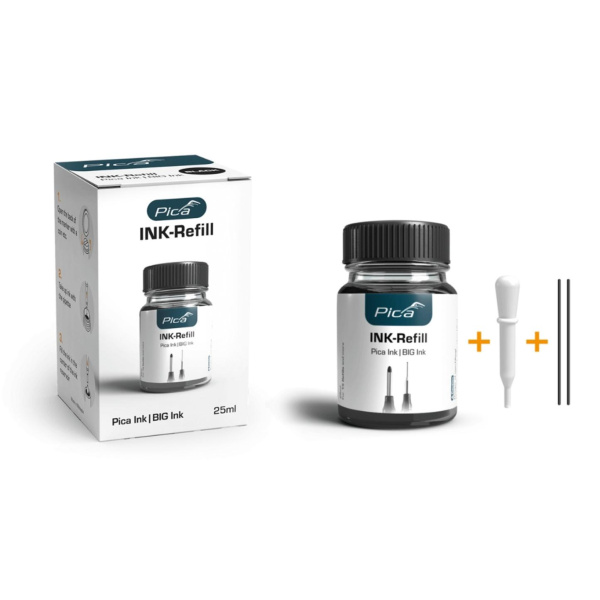 55846 Чернила для маркеров Pica INK Черный + 2 стержня
