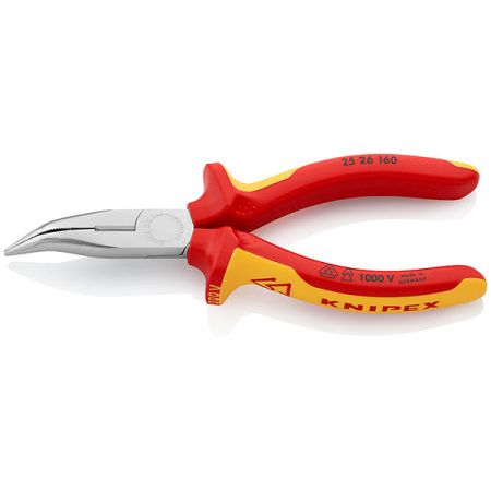 2526160 Плоские изогнутые круглогубцы с режущими кромками VDE 1000V KNIPEX
