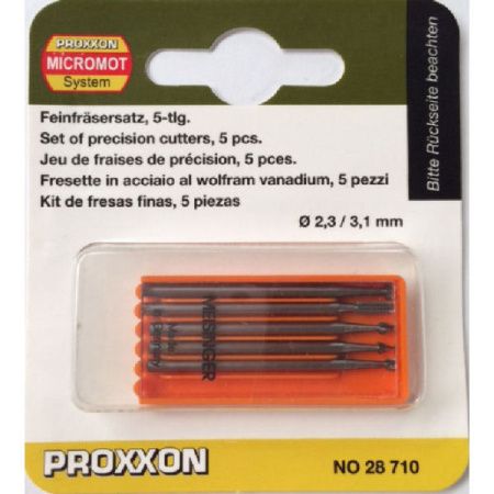 Набор фрез: конус, сфера, шайба, цилиндр, капля (5 шт.) Proxxon (28710)