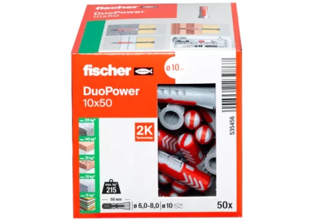 Дюбель 10*50мм FISCHER DuoPower 535456