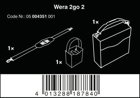 Контейнер для инструментов 2go 2 WERA 05004351001