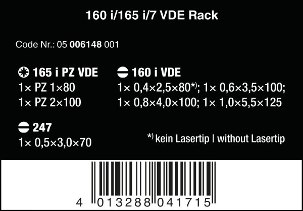 Набор отверток Kraftform Plus 100 VDE 1000V Wera 05006148001