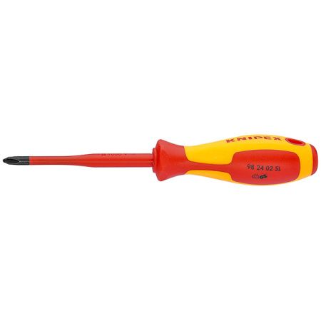 982402SL Отвёртка крестовая (тонкая) PH2 VDE 1000V KNIPEX