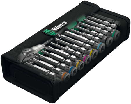 Набор головок и бит с трещоткой 1/4" 8100 SA 6 WERA 05004016001