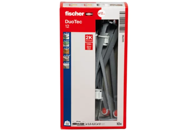 Дюбель самоустанавливающийся FISCHER DUOTEC 12 10шт. 542796