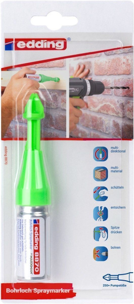 Стреляющий маркер для глубоких отверстий 50мм Edding 8870