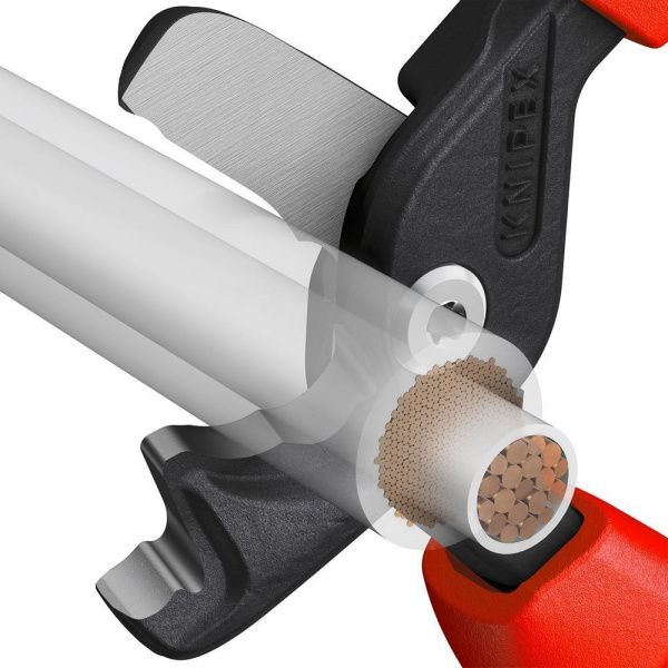 9512225 Кабелерез с пошаговым резом 225мм KNIPEX