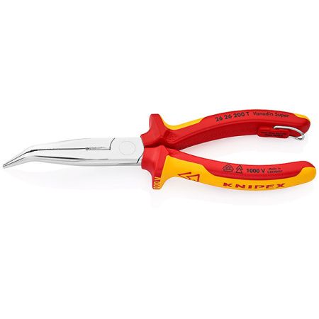 2626200T Плоские круглогубцы с режущими кромками VDE 1000V KNIPEX
