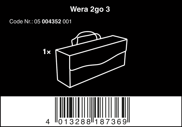Бокс для инструментов 2go 3 WERA 05004352001